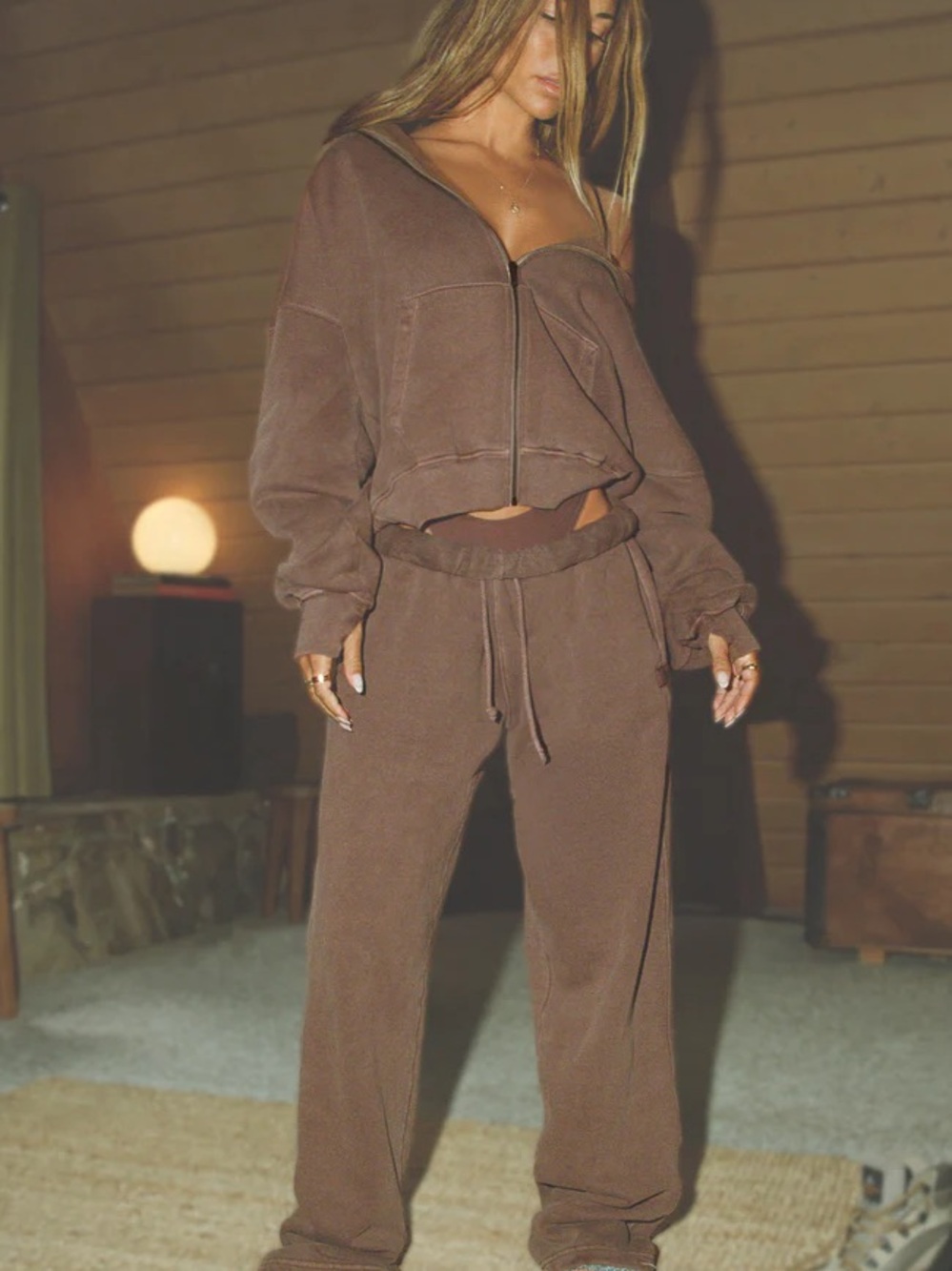 Oversized Straight Leg Jogger Cedar French Terry XS - Picture 6 of 15